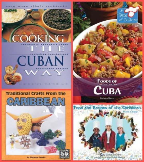 Cuban food and craft books Collage